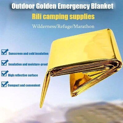 Emergency Thermal Poncho Blanket Lightweight Folding Water R