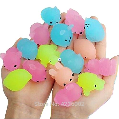 5pcs/pack Mochi Squishy Squeeze Cat Cute Antistress Squish