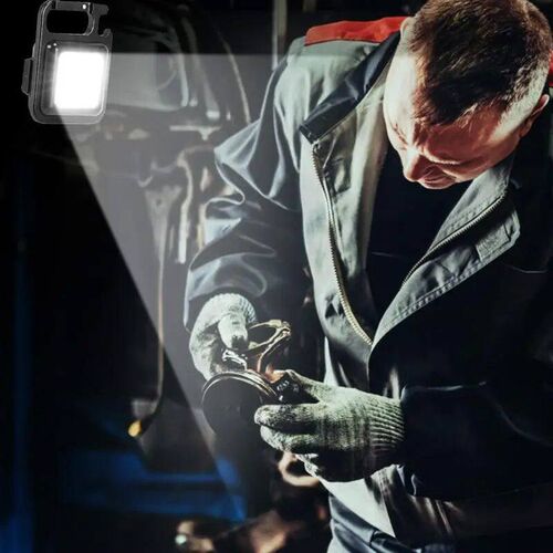 Mini Flashlight Keychain Rechargeable Work LED Keychain Flas