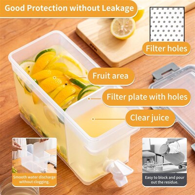 Cold Kettle Juice Pitcher Beverage Dispenser Drink Container