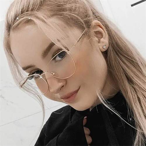 New Fashion Vintage Cat Eye Metal Eyeglass Frame Anti Comput