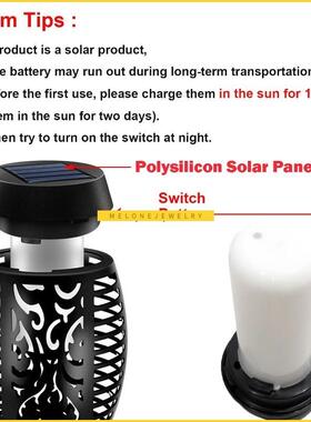LED Solar Flame orch Lamp Outdoor Lights Solar Garden Light