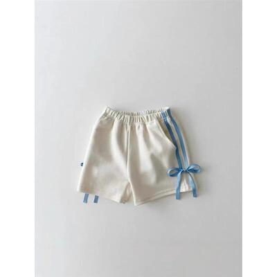 2025 Spring Summer New Baby Girl Candy Color Bow Shorts Todd