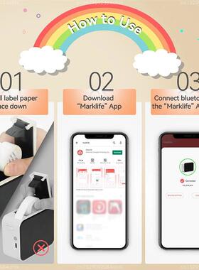 Portable Label Printer P15 Mini Printer Inkless Adhesive er