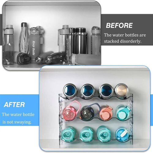 4 Tier Stackable Beverage Organizer Cabinet Wine Organizer R