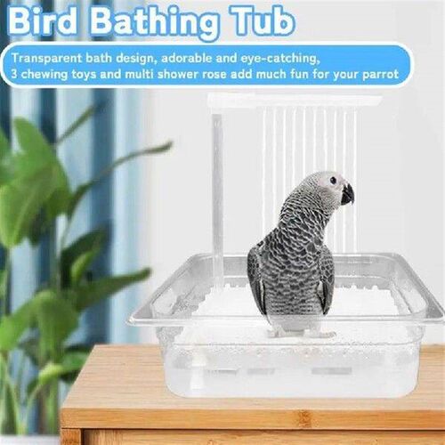 Bird Shower Box Small Parrot Tub Bowl Multipurpose Small