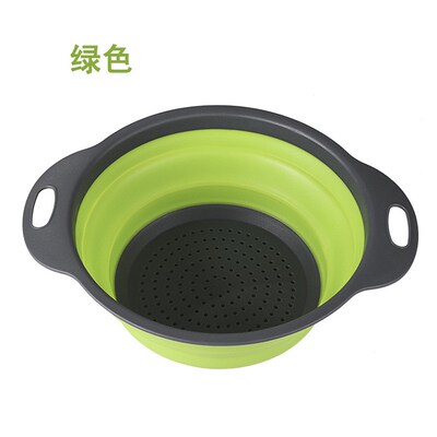 Kitchen Folding Drain Basket Fruit Vegetable Colander 沥水篮