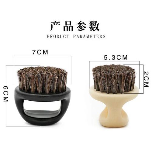 Barbershop Ring Hair Brush Horse Bristle Beard Brush Men Sha