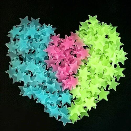 50/1000Pcs Glow in The Dark Stars Wall ers Luminous 3D Fluor