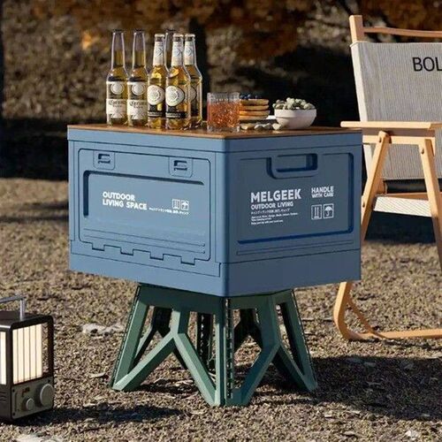 Outdoor Camping Storage Box, Portable Picnic Folding Box