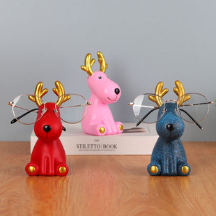 创意平安鹿眼镜架摆件眼镜支架眼镜店装饰道具展示架放眼镜的架子