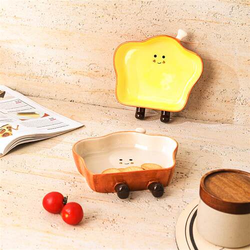 Creative Bread-Shaped Plate, Home Ceramic Small Dish