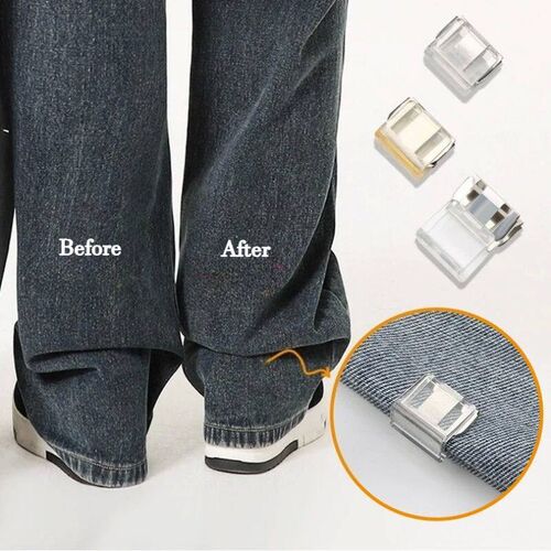 2/4/6/pcs invisible leg shortening clip, non-slip pants edge