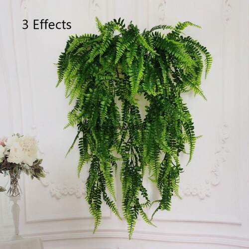 Boston Ferns Artificial Persian Rattan Fake Hanging Plant Fa