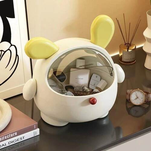Desktop Rabbit Storage Box Desk Organizer Bin Cute Student G