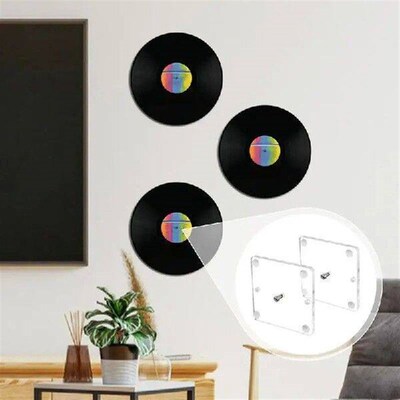 Record Wall Holder 2pcs Acrylic Display Record Holder Clear