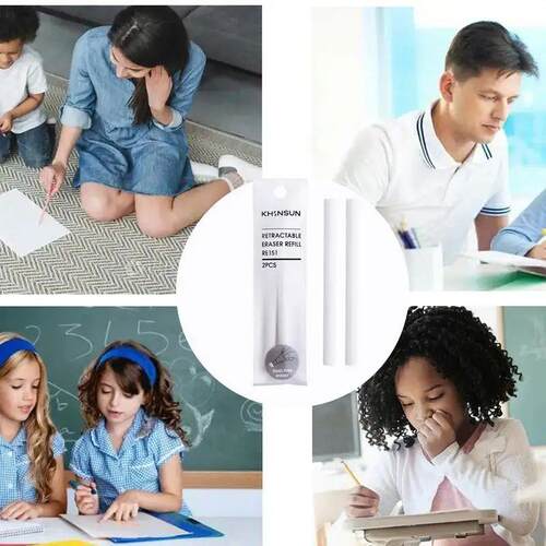 Retractable Pencil Eraser Correction Supplies Pen Style Penc