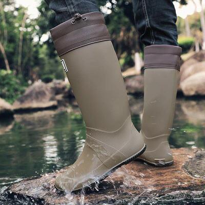 Rain Boots for Men, Fashionable High-Top Rain Boots for Oute