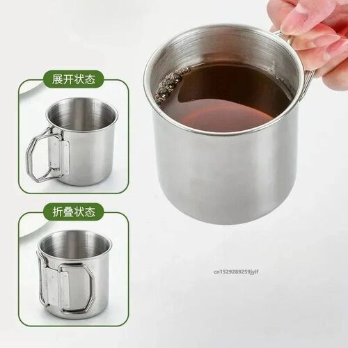 250/350/500/700ml Stainless Steel Camping Cup Portable Outdo