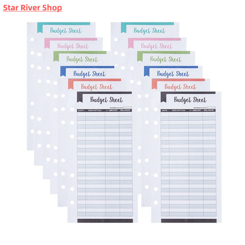 Set of 12 Expense Tracker Budget Sheets Money Organizer for
