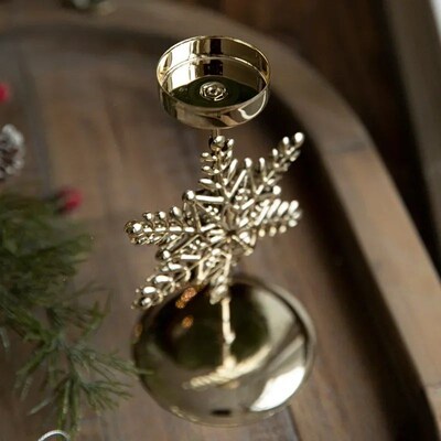 Christmas Golden Wrought Iron Candlestick Star Elk Christmas