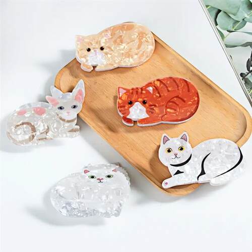 New Texture Cat Hair Claw for Women Cartoon Cute Animal Acet