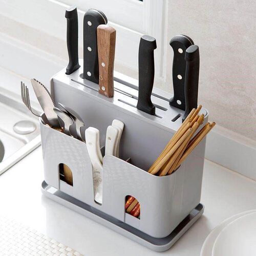 Knief holder tube spoon storage box rack kitchen cutlery org