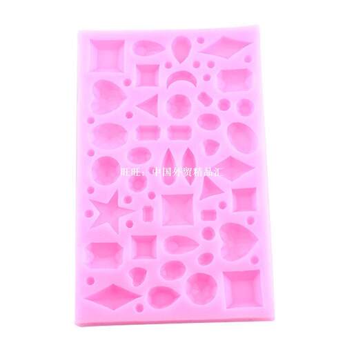 3D Jewel Diamond Rhinestone Silicone Fondant Mould Cake Deco