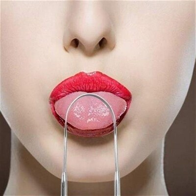 Tongue coating cleaner tongue brush genuine tongue scraper
