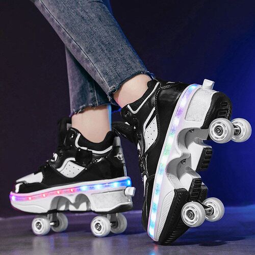 Roller Skates with Four Wheels Lightup Wheels Kids Skates De
