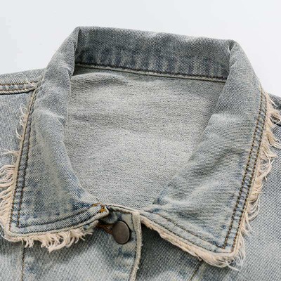 Southern Summer Dress Spring Ripped Denim Pocket Decorative