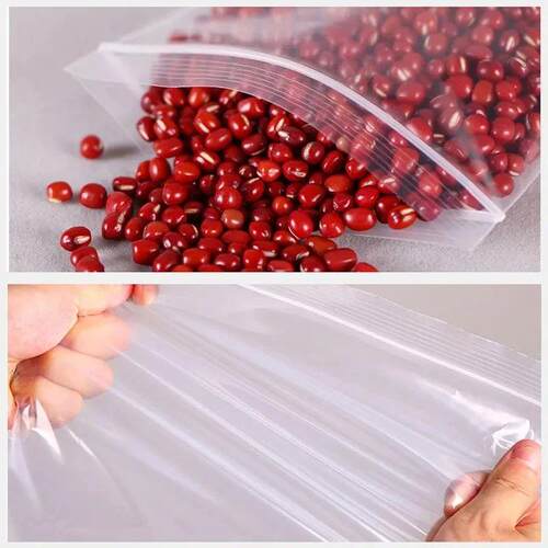 100Pcs Thicken Zipper Sealed Bags Clear Plastic Storage Bag