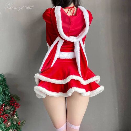 Xmas Girl Uniform Dance Performance Set Fantasy Christmas