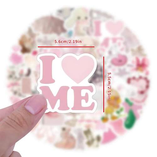 10/30/60PCS Ins Style Pink Coquette Stickers Decoration DIY