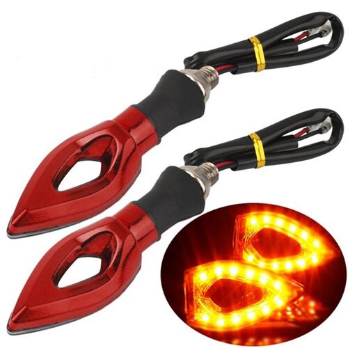 1 Pair Motorcycle Turn Signal Indicator Light Universal Mot
