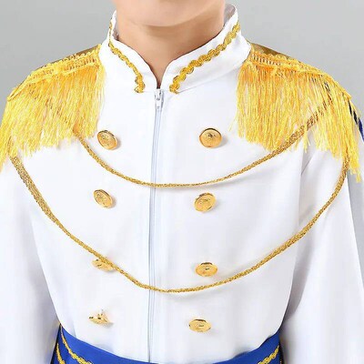 Seven Piece Halloween Childrens Role Playing King Costume F