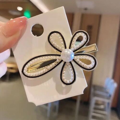 Retro 5-piece Hair Clip Simple Pearl Side Clip for Women Gir
