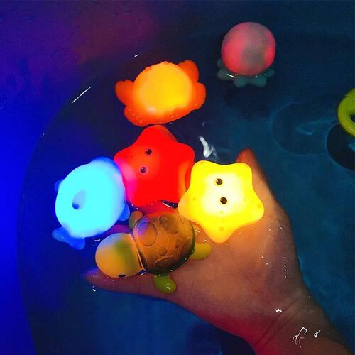 Baby Bath Toys Cute Luminous Floating Animals Swimming Water