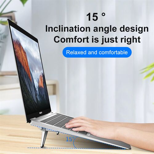 Metal Foldable Laptop Stand Non-slip Base Bracket Support Fo