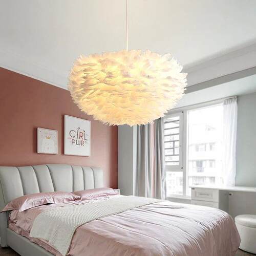 Feather Chandelier Nordic Modern Living Room edroom Feather