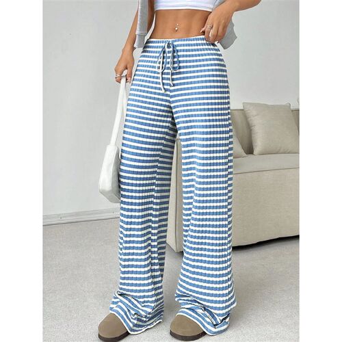 2025 autumn and winter womens new casual striped solid colo
