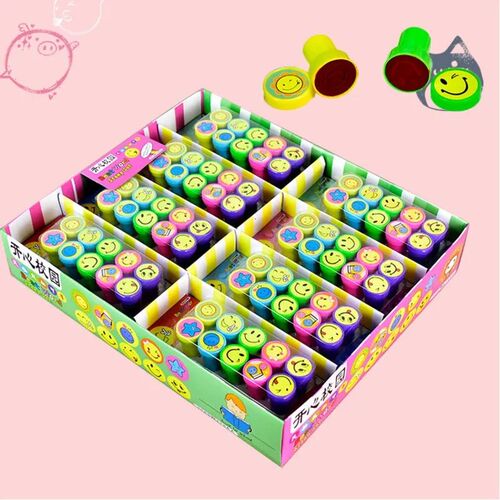 10pcs/Lot Children Toy Stamps Cartoon Looking Good Face Kids