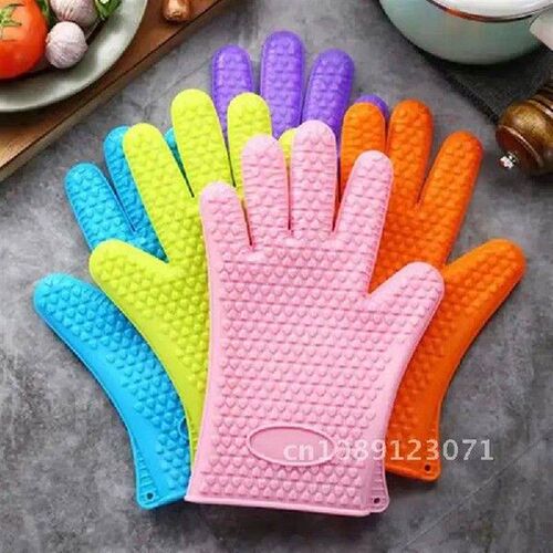 1pc Double Layer Oven Gloves Heat Resistant Baking Gloves