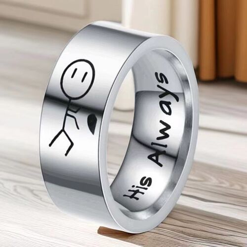 Stainless Steel Rings Couple Rings His and Hers Forever Stai