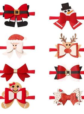 New 1PCS Elastic Red Nylon Ba Girls Cartoon Headband Bows