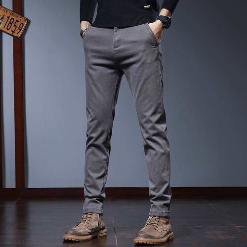 Mens imitatoon enim Casual Pants Autumn an Winter Business