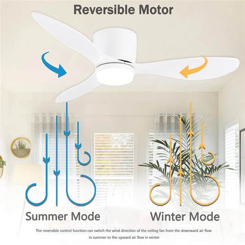 Modern Ceiling Fan with LED Light DC motor Large Air Volume