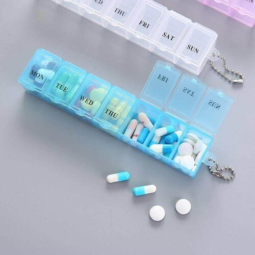 Pill Box Holder Weekly Medicine Storage Organizer Container