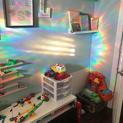 Sun Catcher Wall Stickers Rainbow Window Mirror Sticker Bedr