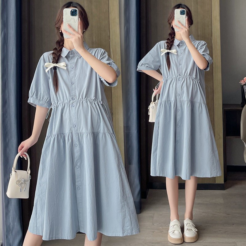 Real Shot Spot 2025 Pregnant Women Loose Slim Dress rendy Mo图片